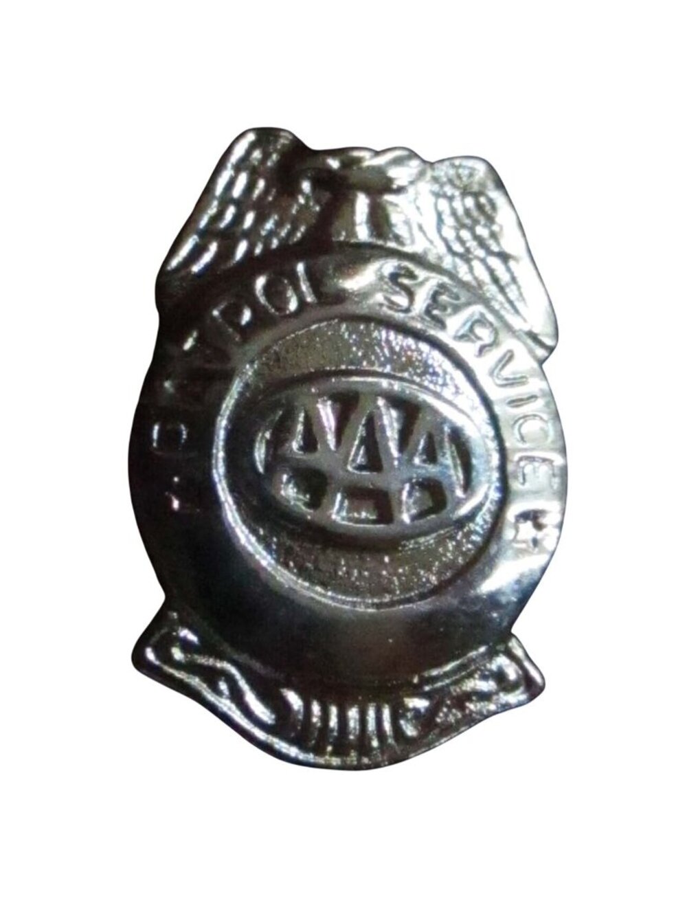 Vintage AAA Motor Club Silver Patrol Service Pinback Badge Collectible